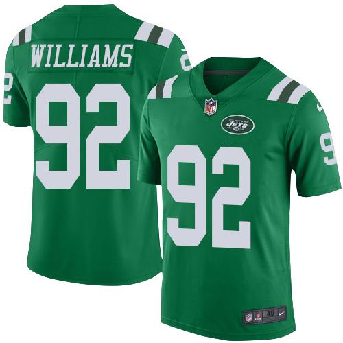 Nike Jets #92 Leonard Williams Green Men's Stitched NFL Elite Rush Jersey - Click Image to Close